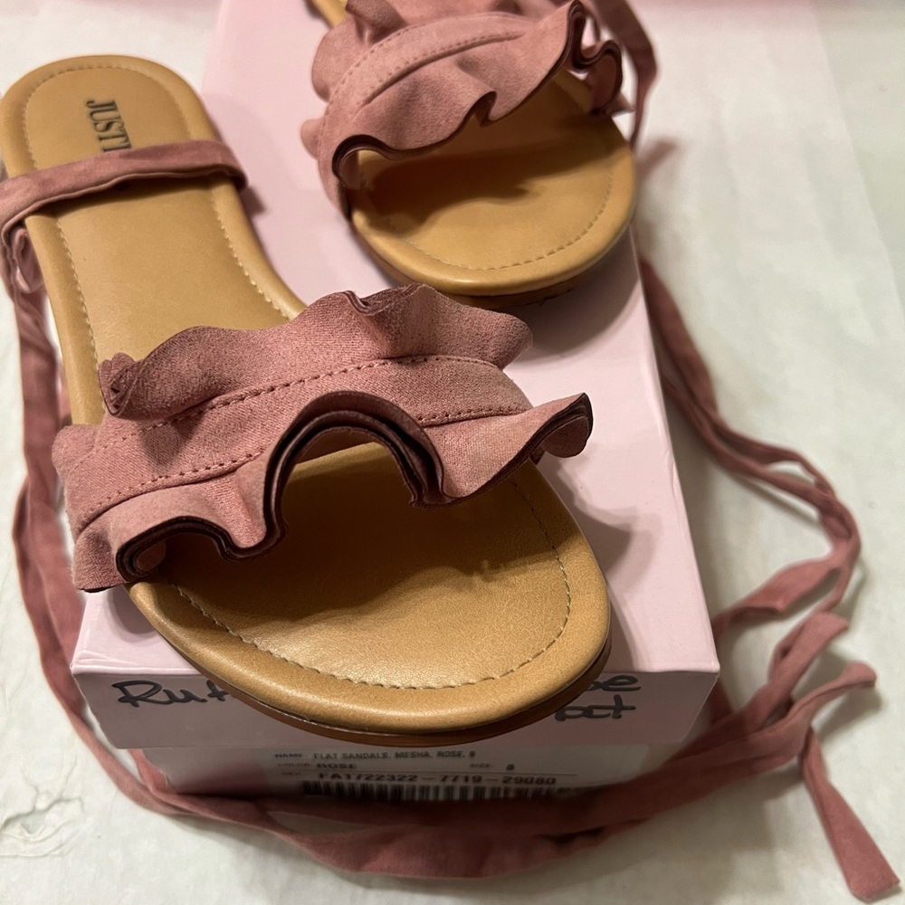 Pink Ruffle Sandals - Picture 3 of 5